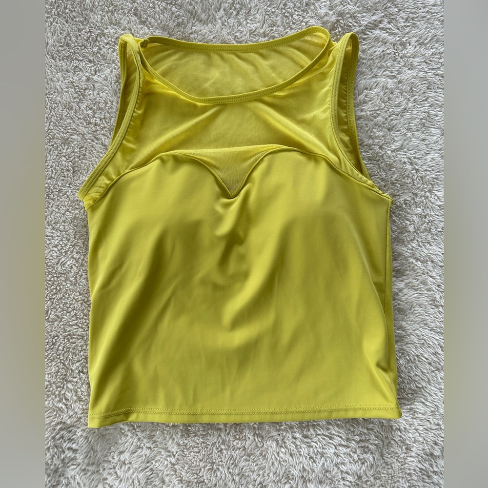 Kortni Jeane Netted sweetheart top Green Tea size XS